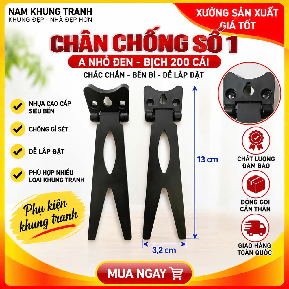 Chân chống số 1 (A nhỏ đen) - Nam Khung Tranh