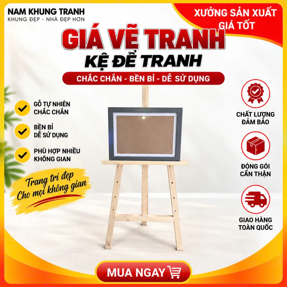 Giá vẽ tranh - kệ để tranh - Nam Khung Tranh