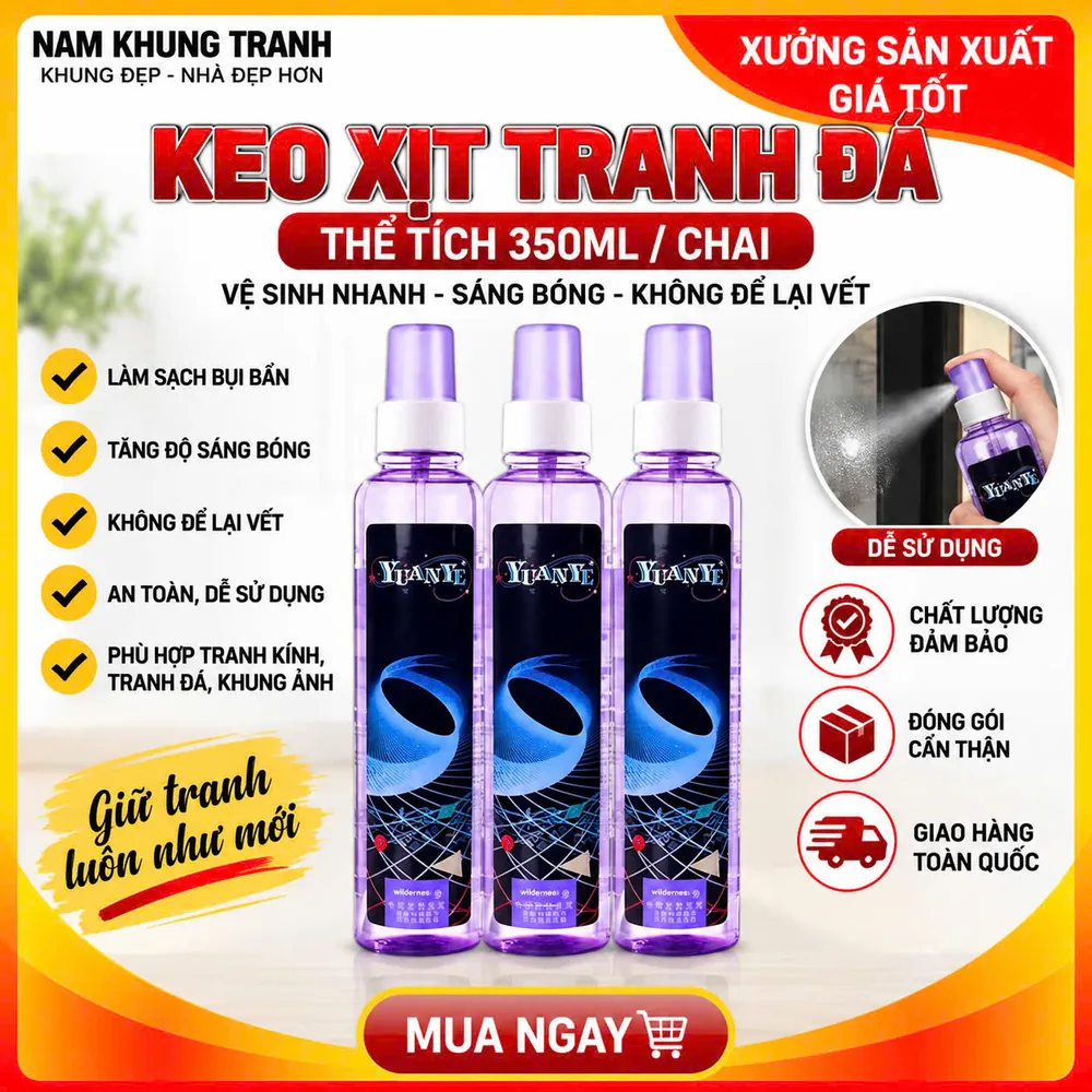 Keo xịt tranh đá 350ml - Nam Khung Tranh